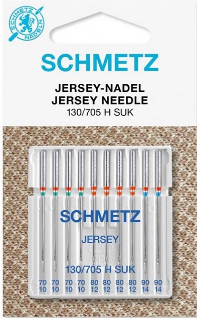 AGUJAS SCHMETZ JERSEY-PUNTA BOLA - SUK 70 80 90 - 10 UNIDADES